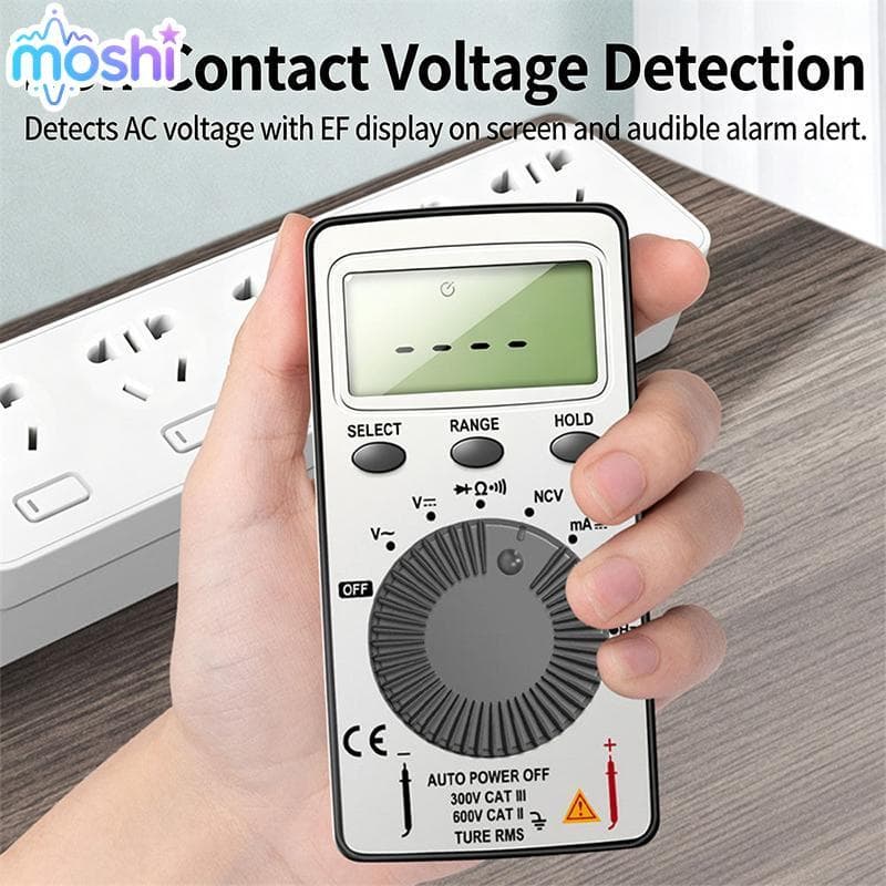 MOSHI Multímetro Digital Profissional Mini Portátil AC/DC Testador De Tensão Proteção Contra Sobrecarga Para Reparo De C