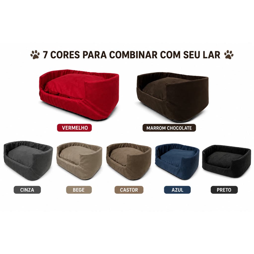 Cama Pet Luxo Premium Cachorro Gato Suede Confortável P M G