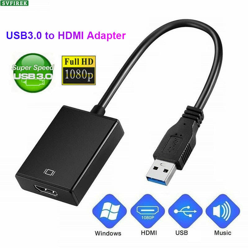 Adaptador USB3.0 Para HDMI 1080P HD Driver Grátis Conversor De Sincronização De Áudio E Vídeo Multitela Laptop Desktop P