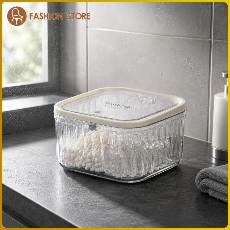 [Wishshopeelq] Organizador De Cosméticos Acrílico Transparente Com Tampa Flip Caixa De Armazenamento Desktop Organizador