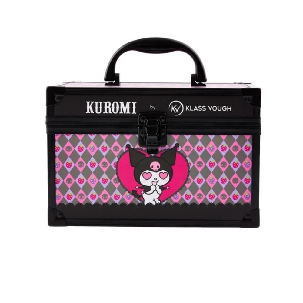 Maleta de Maquiagem com Espelho Preta Kuromi - Klass Vough