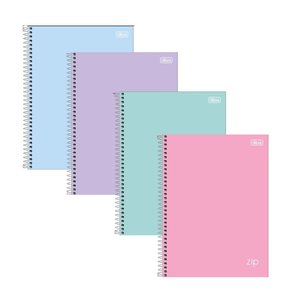 Caderno Universitário Zip Cores 1 Matéria 80 Folhas Tilibra