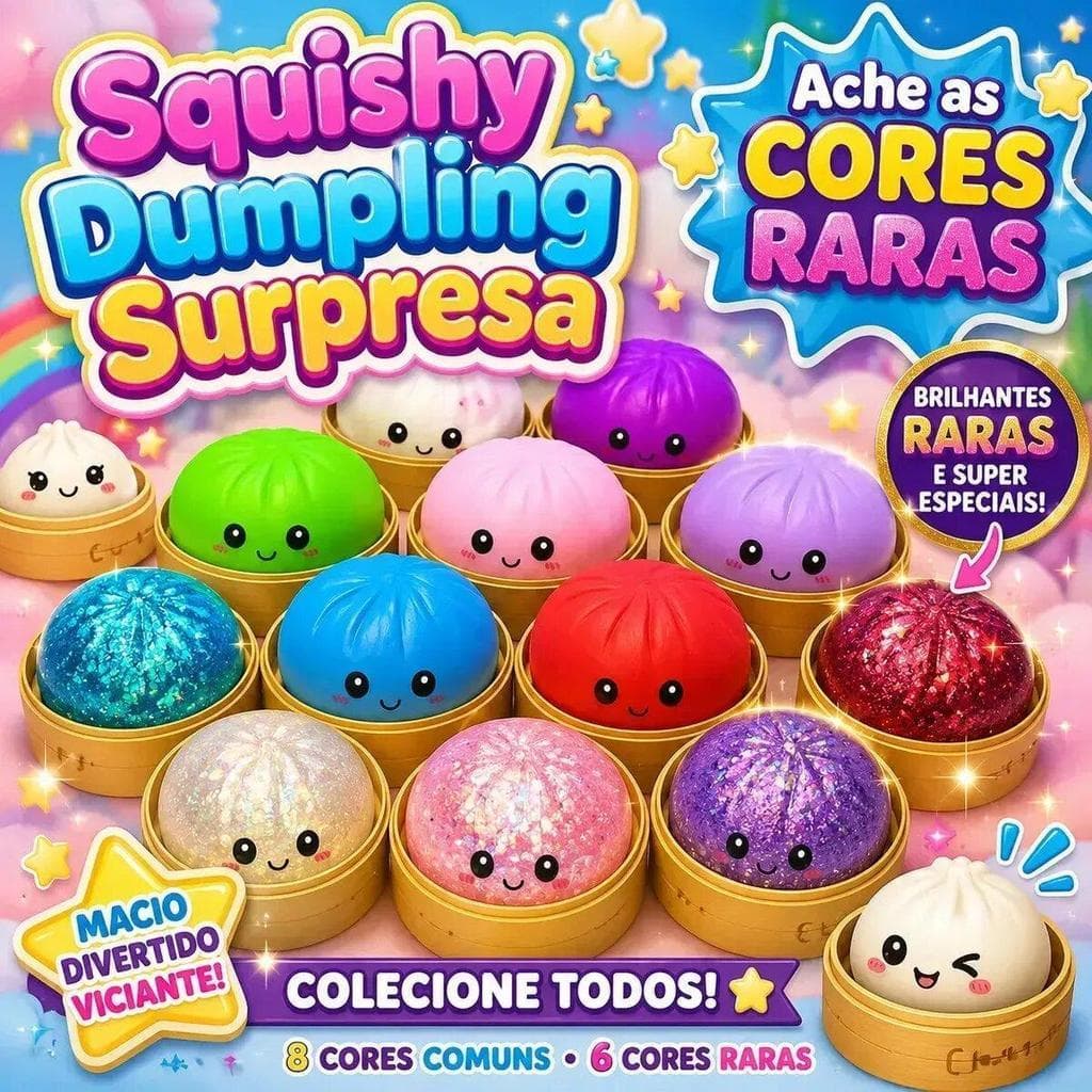 Brinquedos Squishy Fofos em Formato de Dumpling, de Subida Lenta, Bola Squishy de Simulação de Dumpling, Brinquedo Fidge