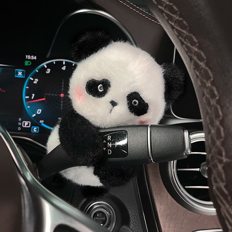Decoração de pingente de boneco com luz de direção de carro em estilo cartoon fofo, ornamento interno de carro em forma