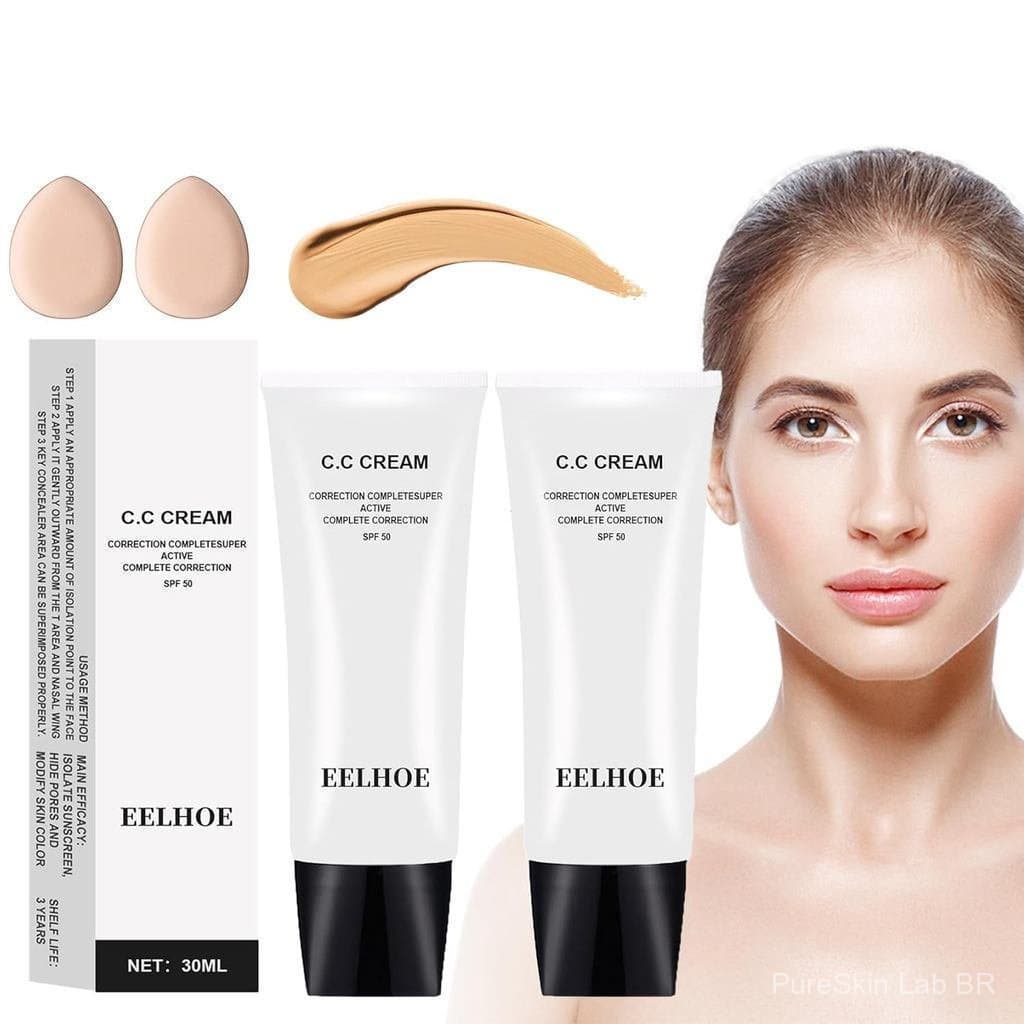 CC Frost ajustável para tom de pele SPF 50, creme corretor de cor automático adequado para pele madura, creme hidratan