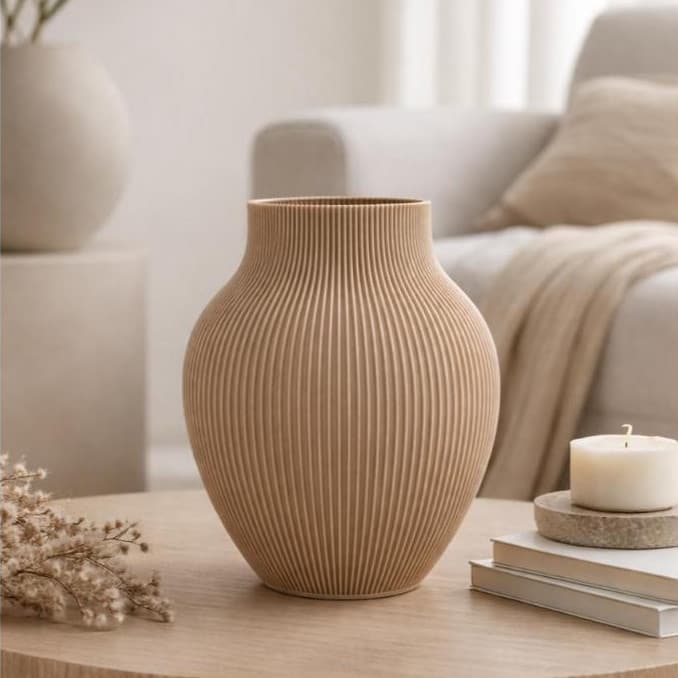 Vaso  Decorativo Moderno  Impresso em 3D para Ambientes Elegantes TAYO.