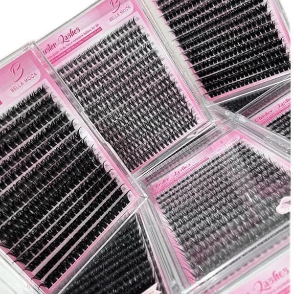 tufts De Extensão De Cílios Bella Moça-MIX 8-14mm/40-60 E 80 Cabelos