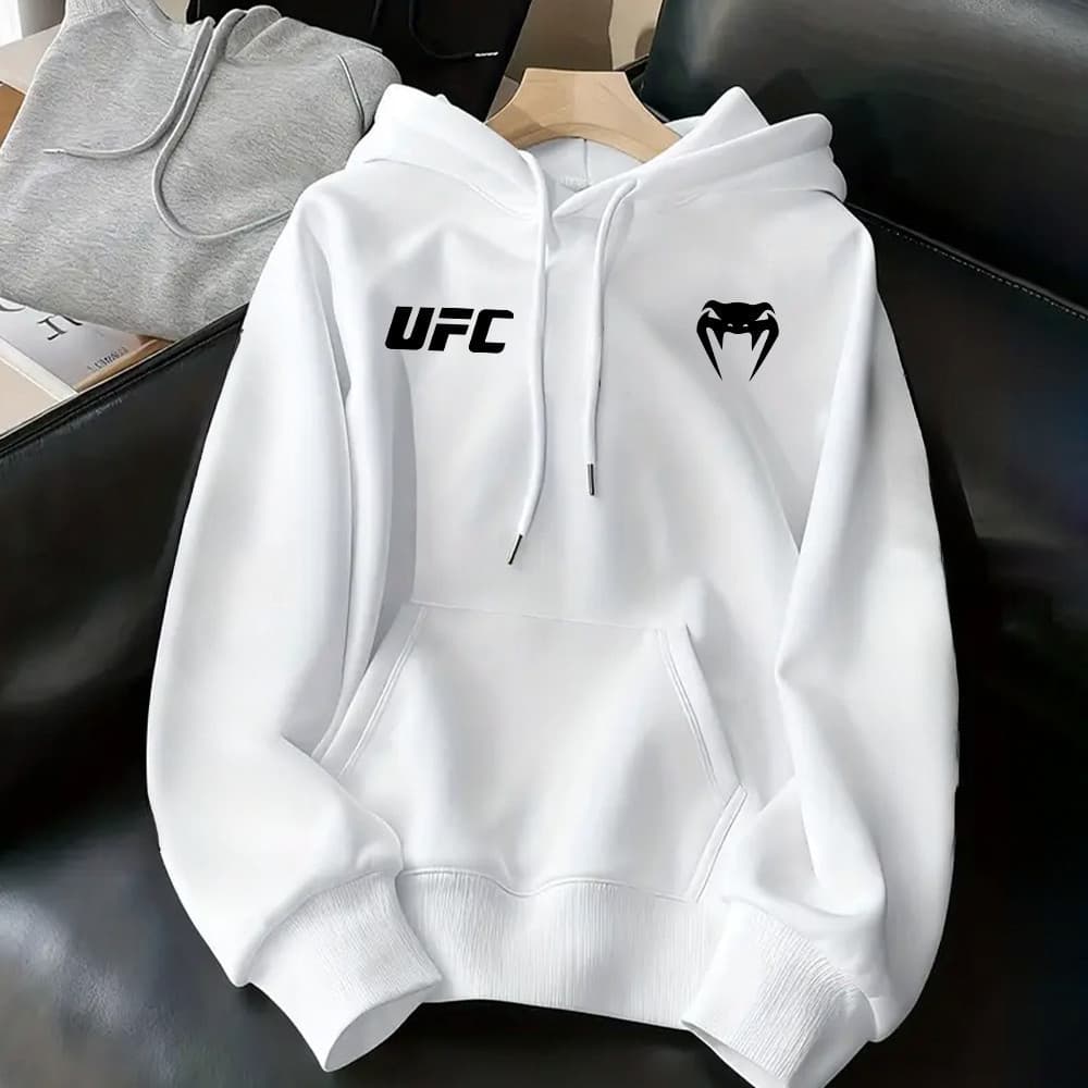 Moletom Canguru Estampado Com Bolso Blusa de Frio Confortável UFC Artes Marciais MMA Lançamento