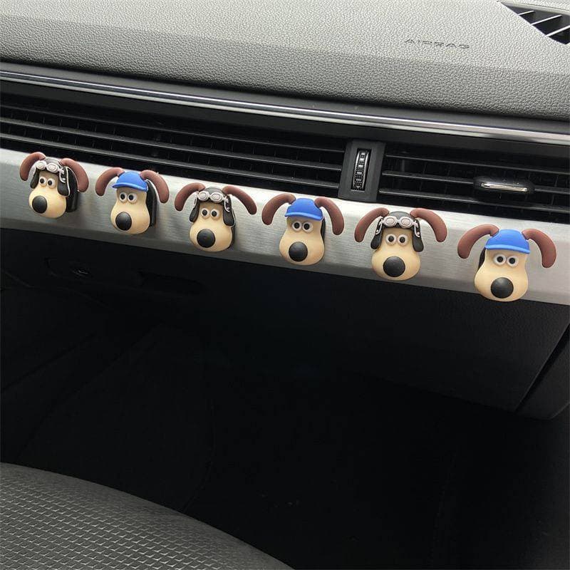 Cabeça cão carro gancho frente linha Co-piloto pequeno gancho em acessórios interiores do carro ornamentos multifunciona
