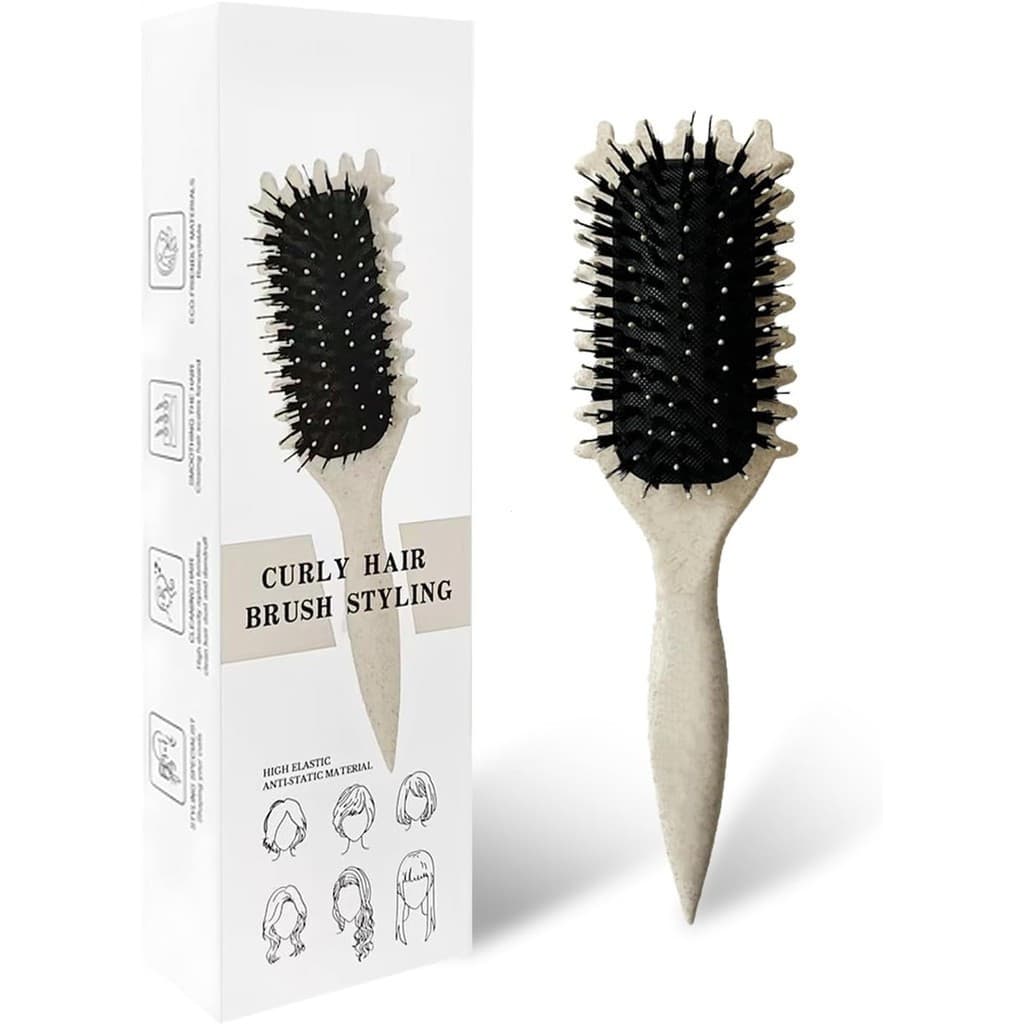 Escova Definidora de Cachos, Escova Modeladora de Cachos, Escova de Cabelo para Pentear e Modelar Cachos Masculinos e Fe