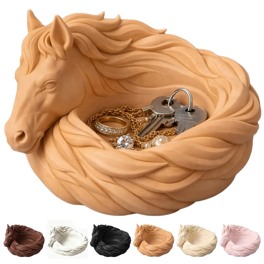 Escultura De Cavalo Catchall Bandeja Tigela Porta-Chaves Decorativo Para Decoração De Casa [covdes.br]