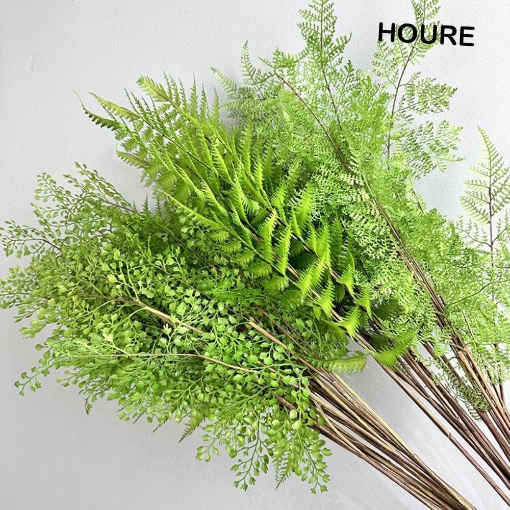 Ramos Artificiais Da Planta Samambaia De HOURE , Grama Artificial Realista Vegetação Do Toque Real , Plantas Falsas Eleg