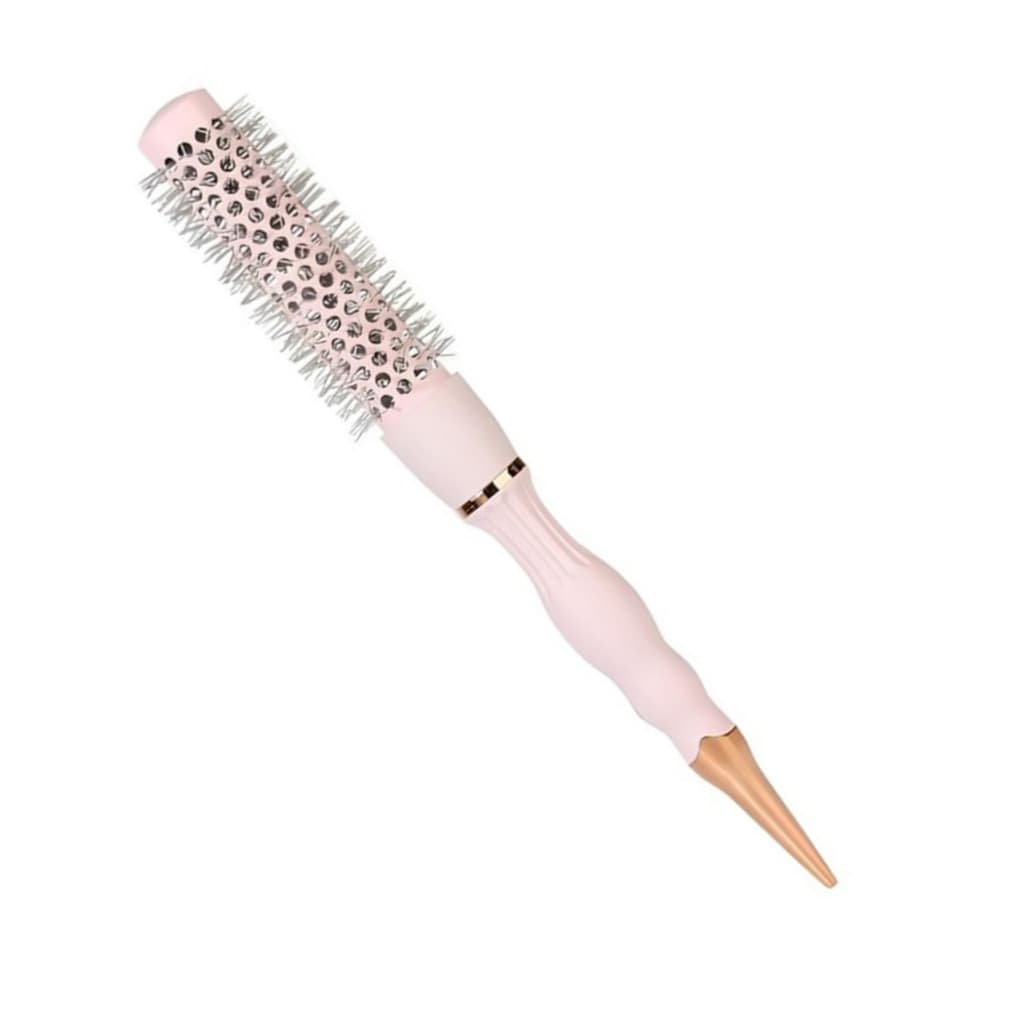 Escova de Cabelo Térmica Profissional Vazada Rosa com Cerdas Nylon 40mm Antifrizz e mais Brilho