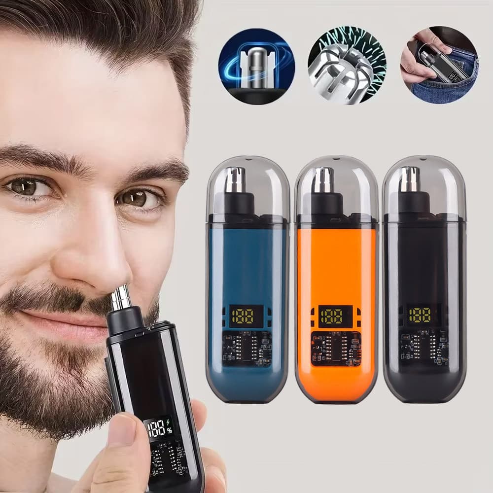 Aparador De Pêlos De Nariz E Orelha Recarregável USB Para Homens , Mini Máquina De Cortar Cabelo Elétrica Portátil , Car