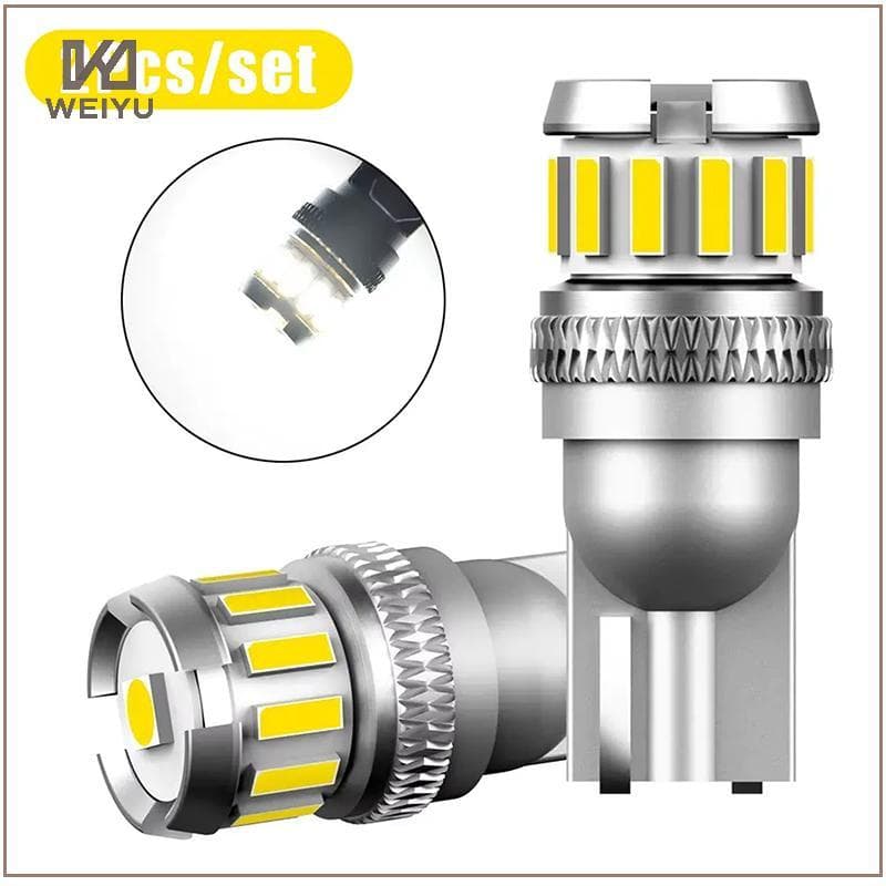 WEIYU 2 Pçs 194 158 168 Lâmpadas LED Luzes Canbus 6500K Branco T10 W5W Lâmpada 2825 Para Interior Do Carro Luz Tronco La