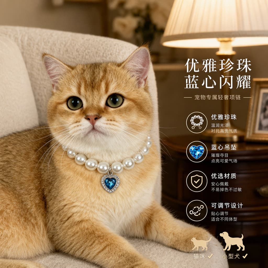 Pêssego coração pingente Pet colar imitação pérola gato cão pingente colar europeu americano colar jóias