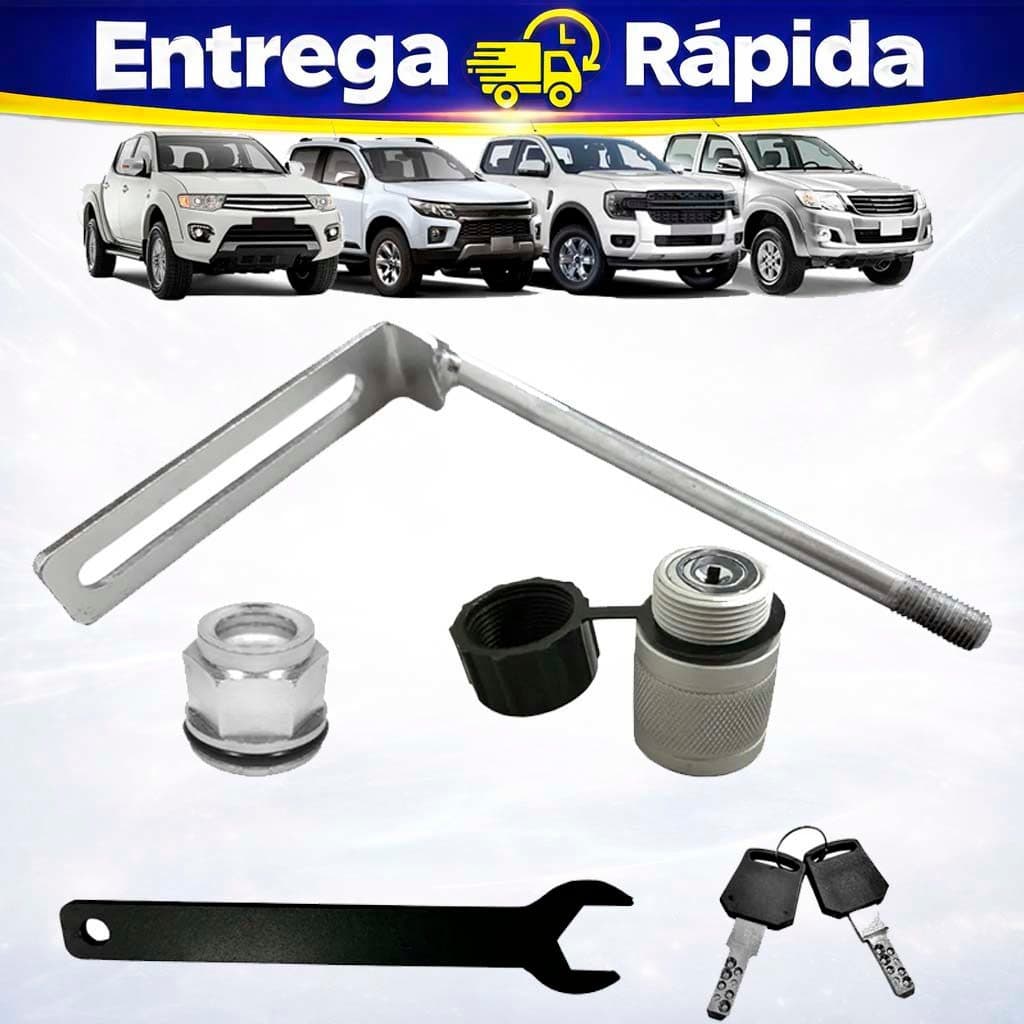 Trava Antifurto de Estepe Ford S10 Ranger Toyota Hilux e L200 Triton Protetor de Estepe