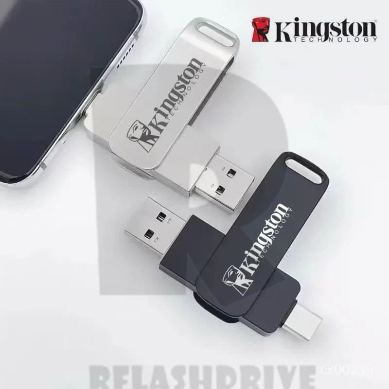 Metal Mini Kingston Rotativo 2-Em-1 Tipo-C & USB Caneta Disco Rígido Grande Capacidade 2TB Flash Drive De Alta Velocidad