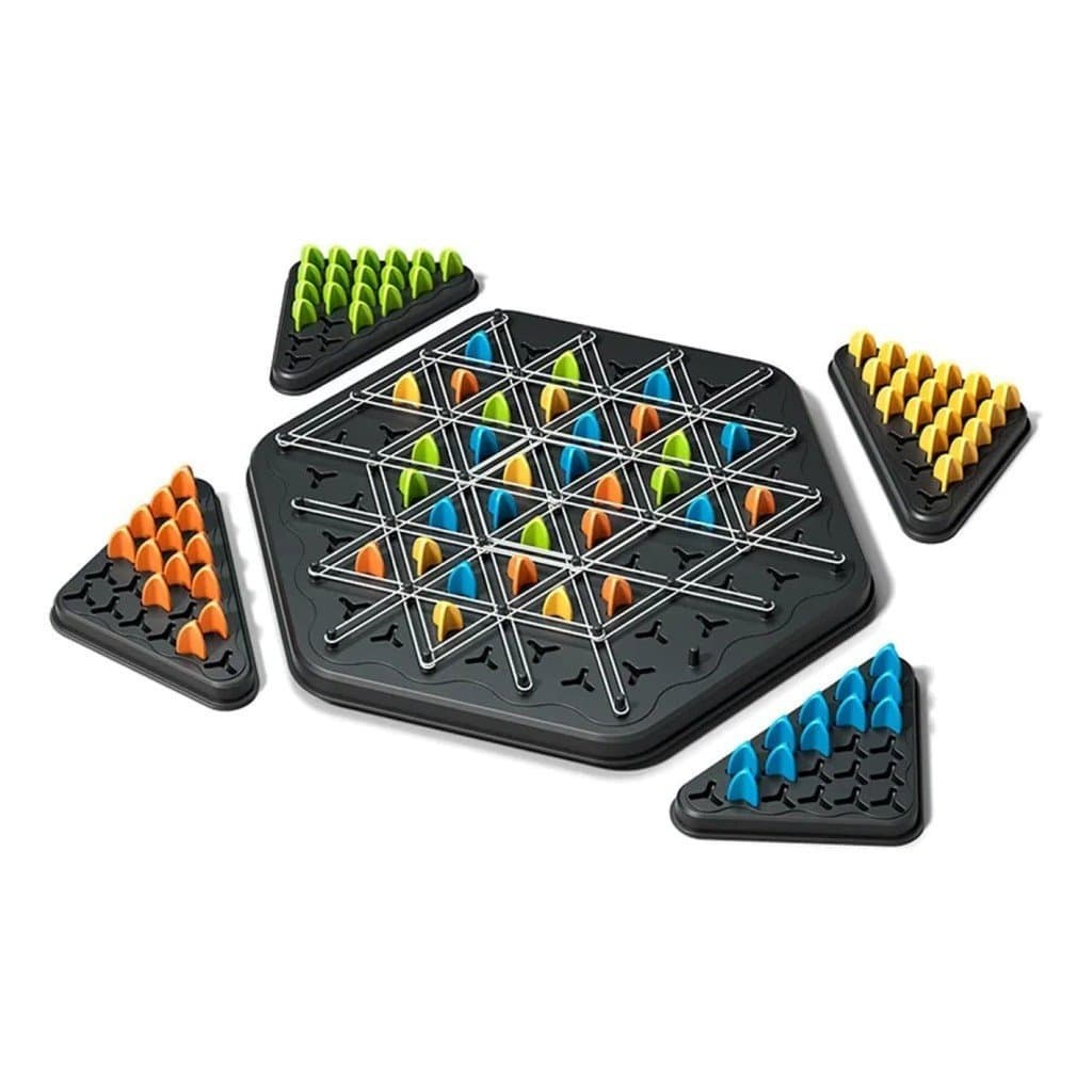Jogo do Elástico Triangular de Tabuleiro Xadrez Interativo Multijogador