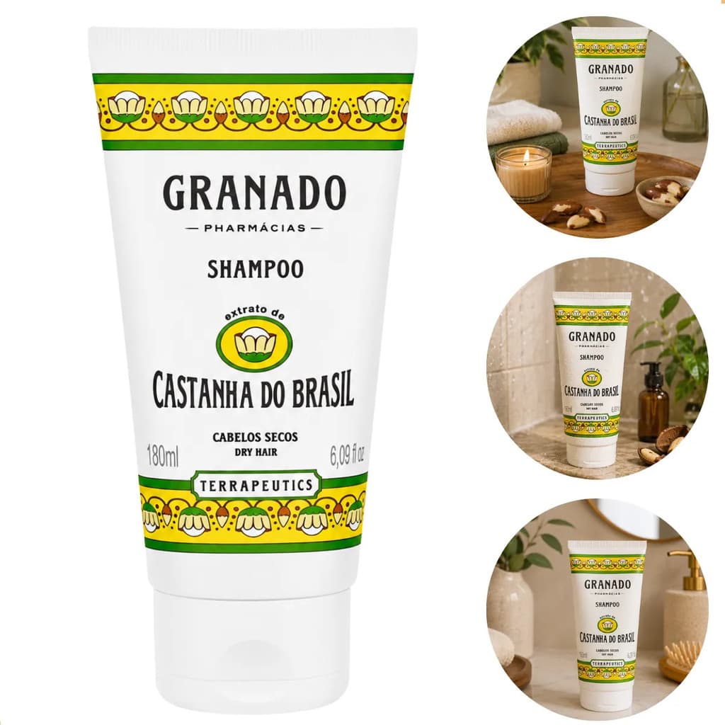 Shampoo Granado Castanha Do Brasil 180ml Cabelos Secos