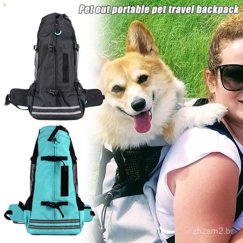 Mochila Respirável para Transporte de Animais de Estimação, Bolsa para Cães Grandes, Bulldog, Ajustável e Portátil para