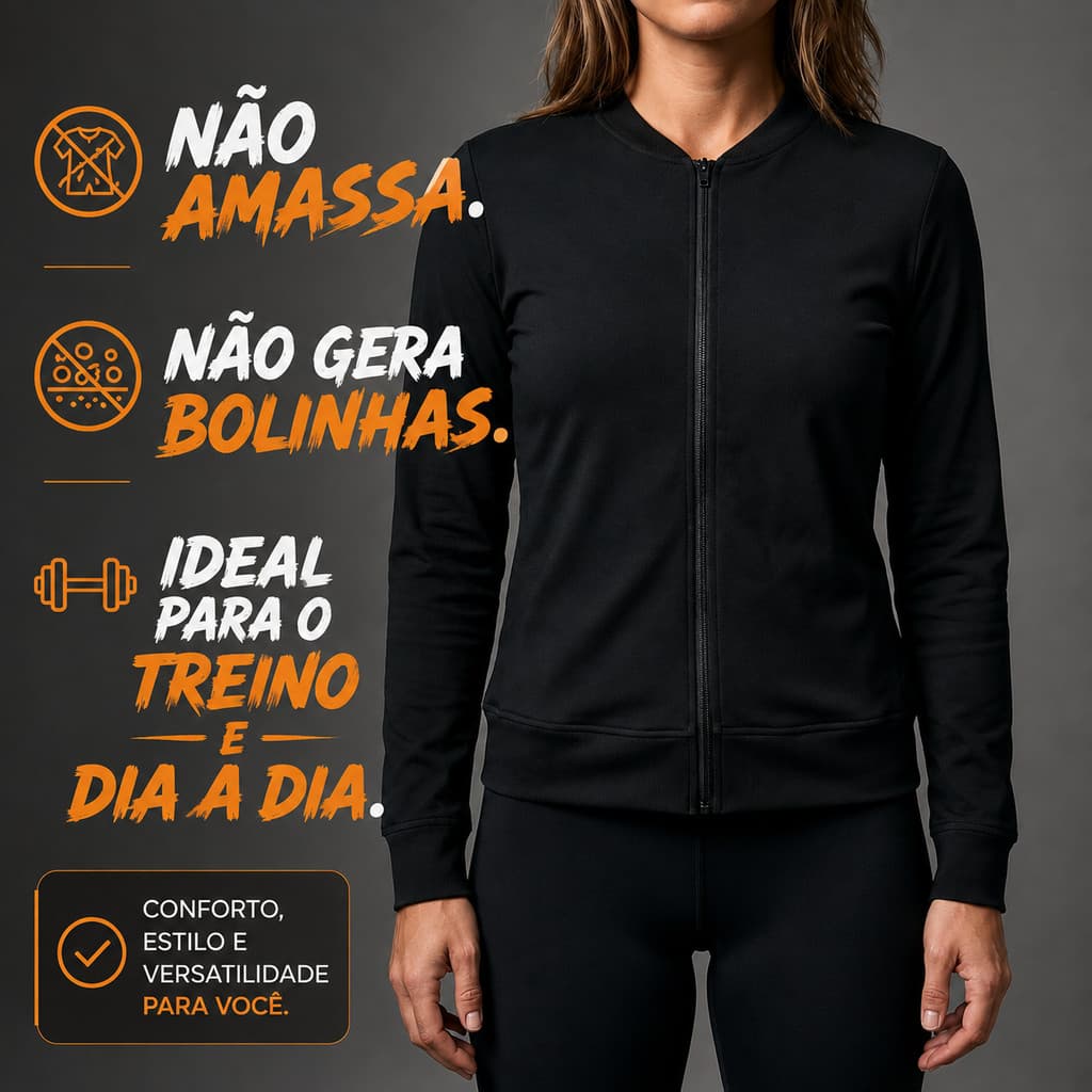 jaquetinha esportiva Jaqueta Casaco Feminina Fitness Academia Treino Com Zíper suplex