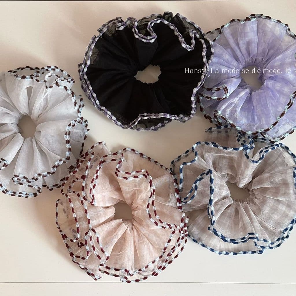 Estilo coreano High-End requintado círculo contraste cor costura Multi-camada gaze bandana anel de cabelo feminino cabeç