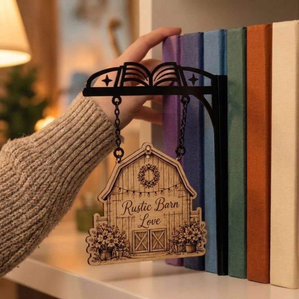 Sinal De Estante De Metal Em Forma De Livro , Suporte De Decoração De Biblioteca Rústica De Etiqueta , Quadro De Suspens