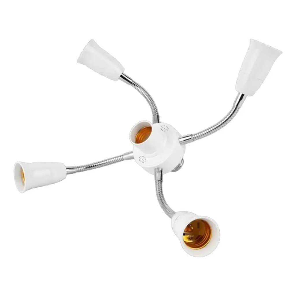 Extensor Soquete E27 Até 5 Lâmpadas Flexível Adaptador