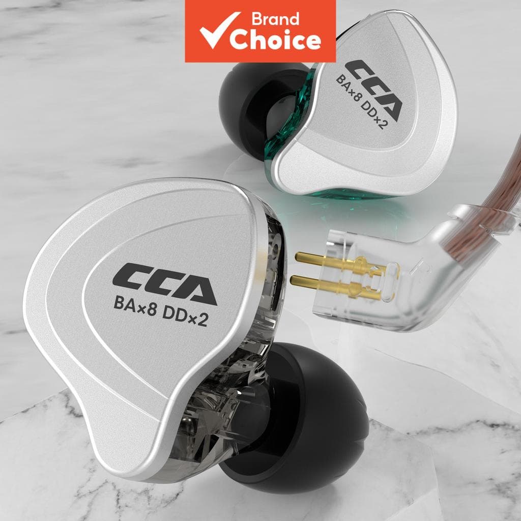 CCA C10 Fones De Ouvido Intra-Auriculares Com Fio Drivers De Armadura Balanceada De 10 Unidades HiFi Sound Sports E Músi