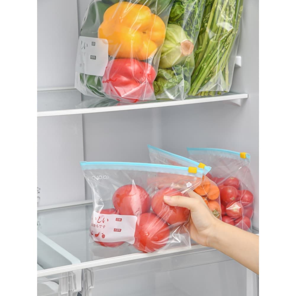Saco selado para manter frescos, Sub-embalagem para armazenamento de geladeira, saco compacto para alimentos, tipo zíper