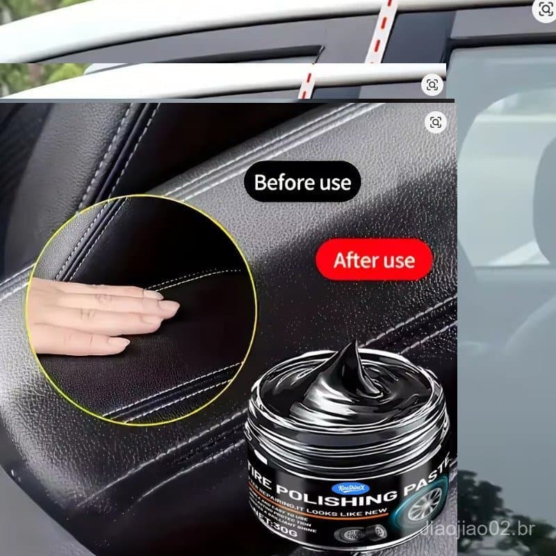 Pasta Restauradora de Plástico e Couro Preto para Reparação de Interiores de Automóveis