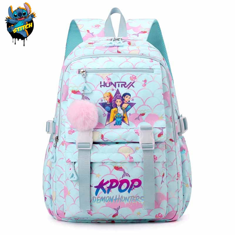 Mochila kpopn Witch Hunter Girl Group para Alunos do Ensino Fundamental, Mochila Escolar de Grande Capacidade, Mochila d