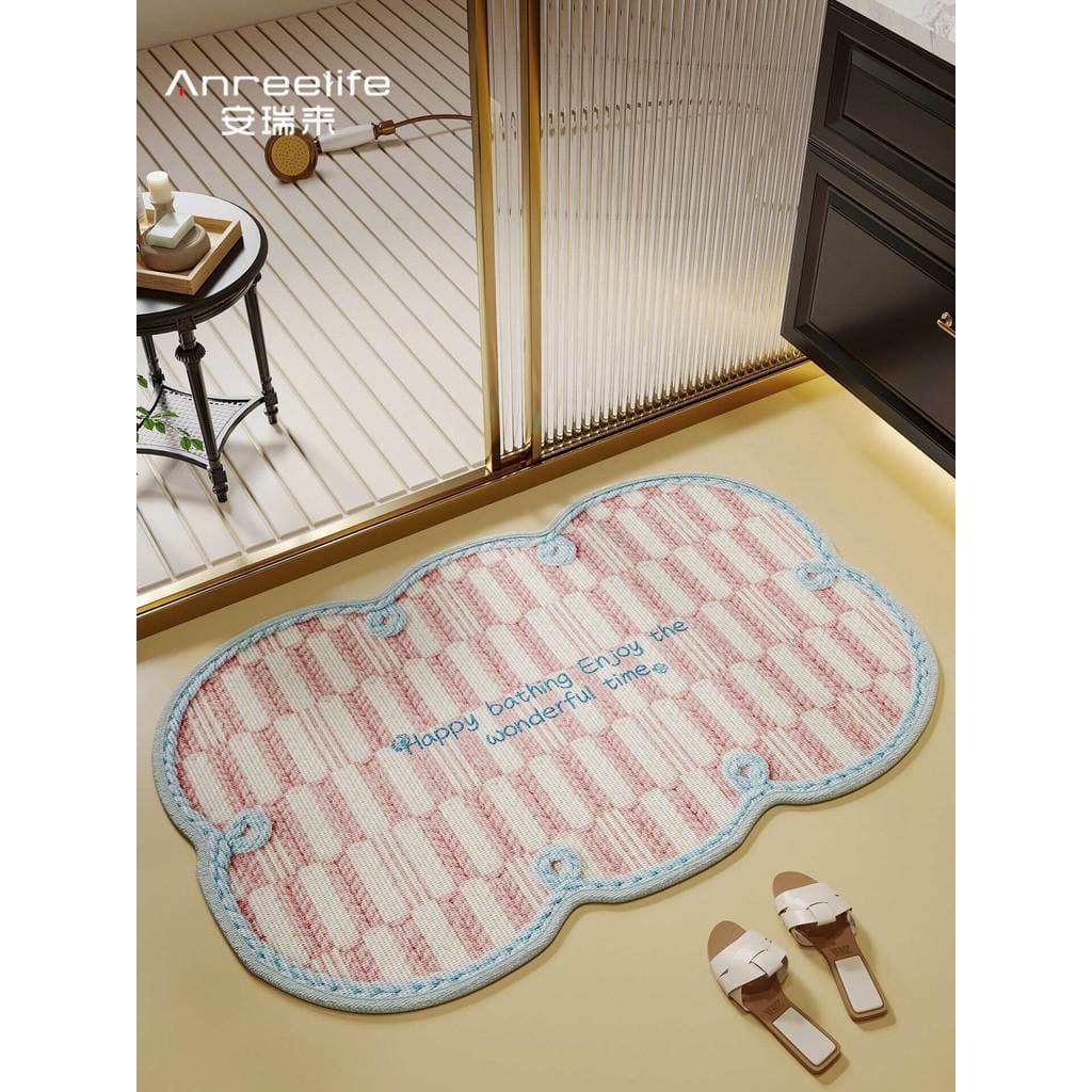 Tapete absorvente para banheiro doméstico, tapete para porta de banheiro, chuveiro, entrada para pés, antiderrapante, se
