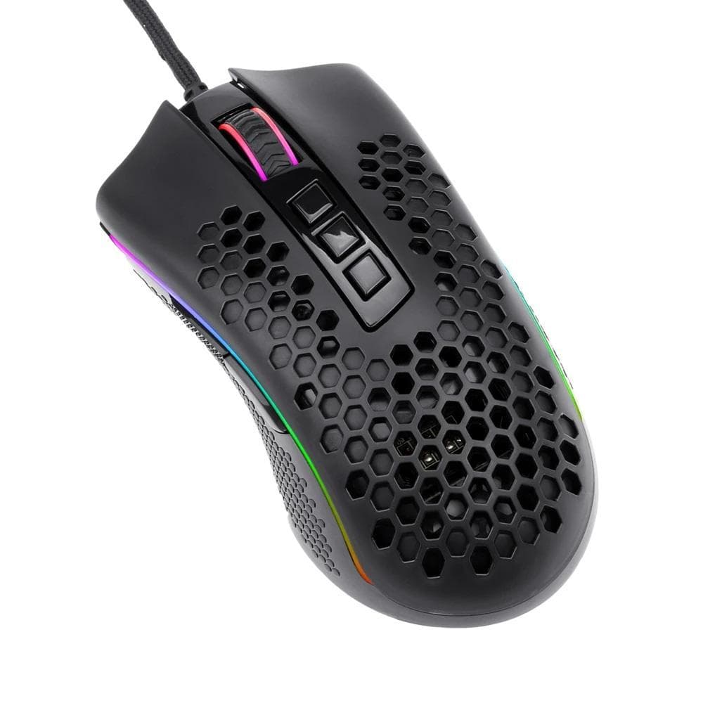MOUSE GAMER REDRAGON STORM BLACK, 12400 DPI, 7 BOTÕES PROGRAMÁVEIS, RGB, PRETO