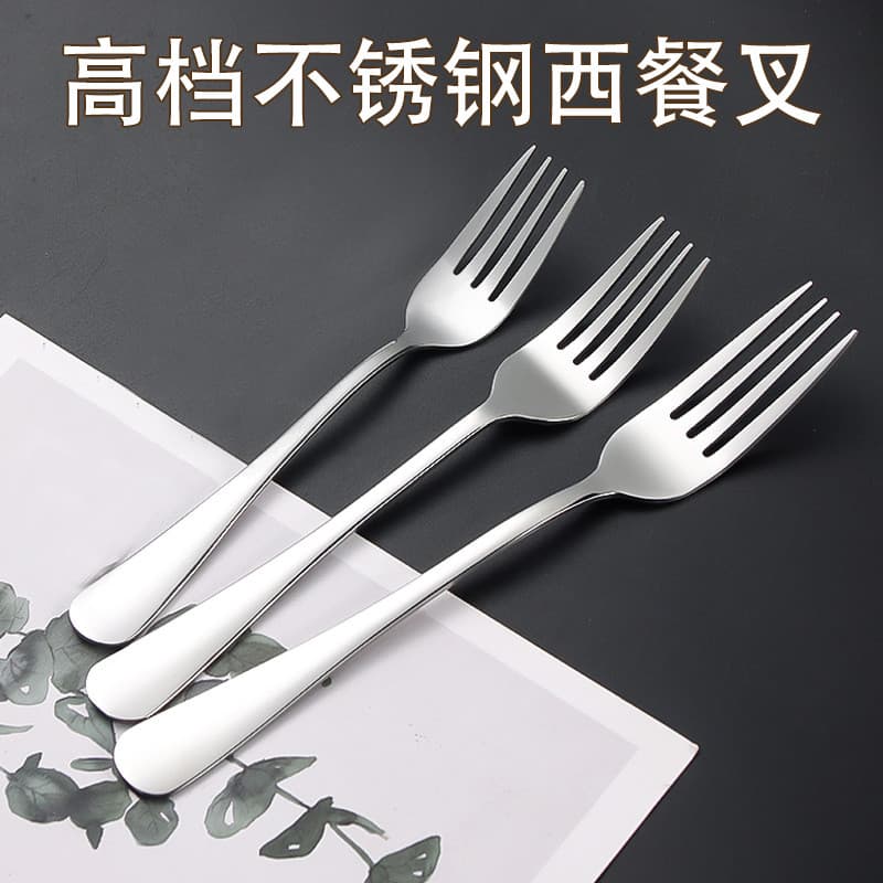 Garfo de exportação de aço inoxidável, garfo criativo de sobremesa, bife, salada de frutas, garfo ocidental, utensílios