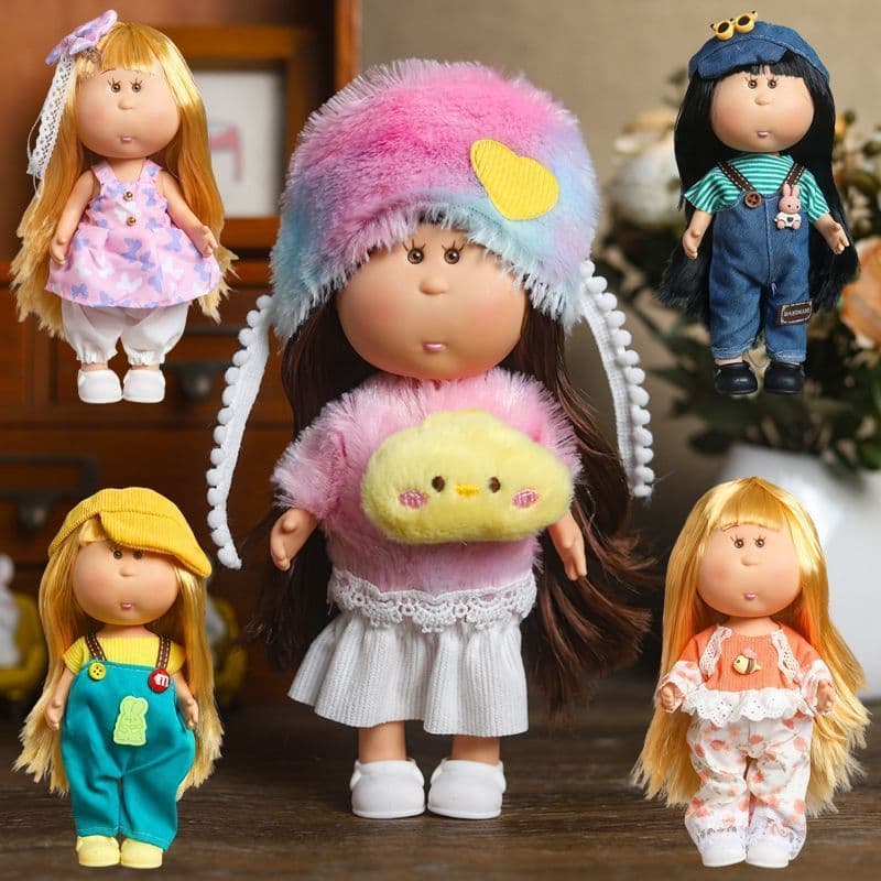 Conjunto De Roupas De Boneca Brinquedo Espanhola Mia 24 Cm , Presente Para Meninas-Roupa De Acessórios Vestido