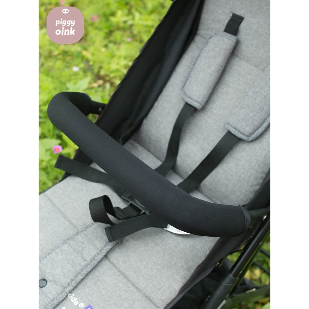 Porco filhote Hum preto carrinho de bebê braço capa Anti-sujo resistente ao desgaste bebê Velcro capa protetora removíve