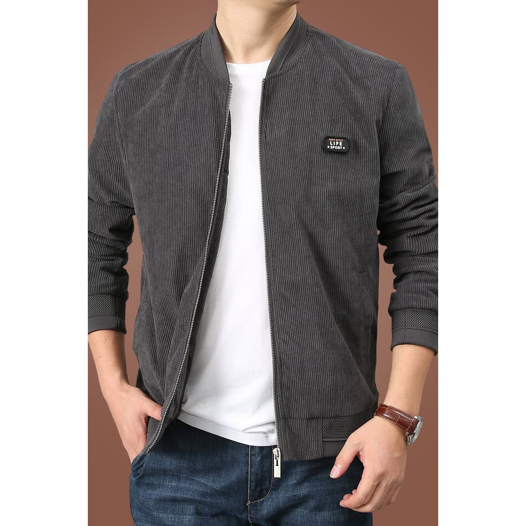 Jaqueta de veludo masculina primavera jaqueta primavera outono jaqueta Casual 2025 novo estilo masculino em torno do pes