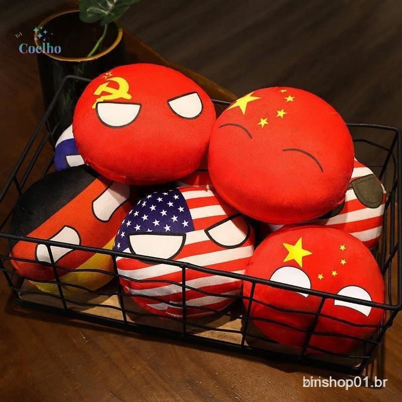 Decoraçano 10cm Bola Country Brinquedo De Pelúcia Polôniaball Pingente Countryball Boneca Recheado Crianças Novo