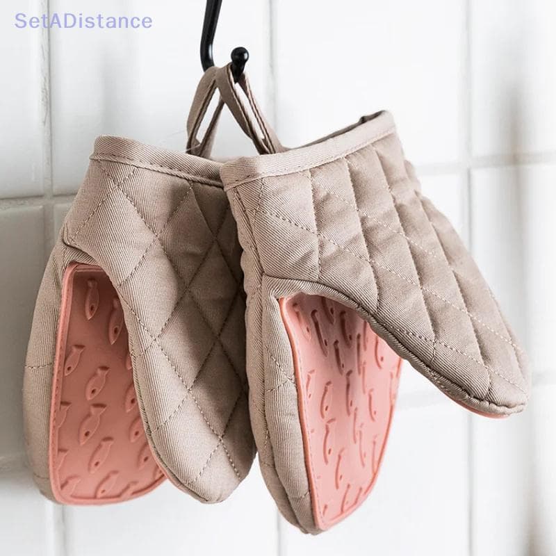 SetADistance Silicone Anti-Escaldante Luvas De Forno Potholder Cozinha Bandeja Prato Tigela Titular De Cozimento Luva Cl