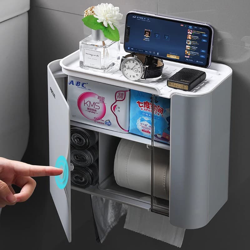 Caixa de tecido higiênico higiênico rolo de papel higiênico rolo de papel higiênico doméstico fixado na parede prateleir
