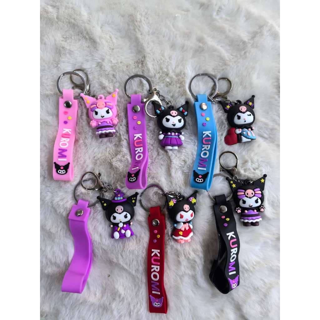 Chaveiro Kuromi com Pingente 3D + Alça Silicone | Fofo e Estiloso 2