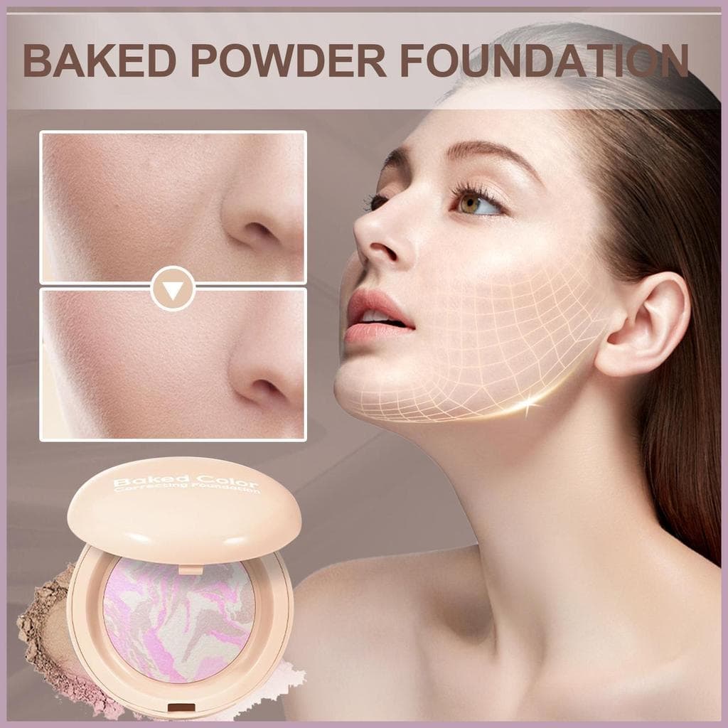 Blush Assado Em Pó Iluminando O Tom Da Pele Corretor Espelho Embutido Natural Leve Para Mulheres Oleoso Seco hyss2br