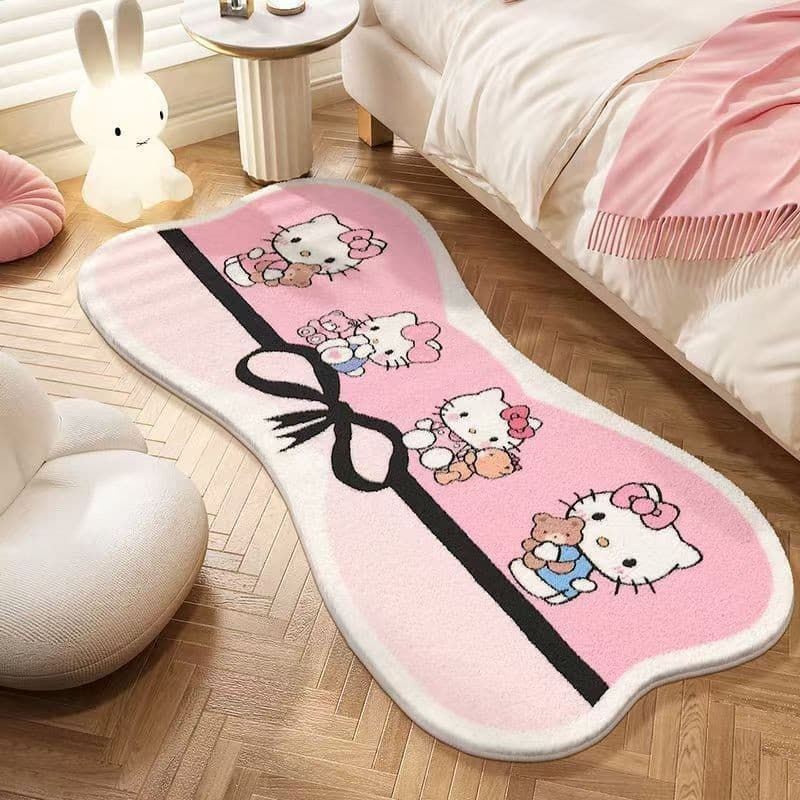 [Novo produto] menina coração imitação Cashmere quarto cobertor de cabeceira gato tapete engrossado quarto legal tapete