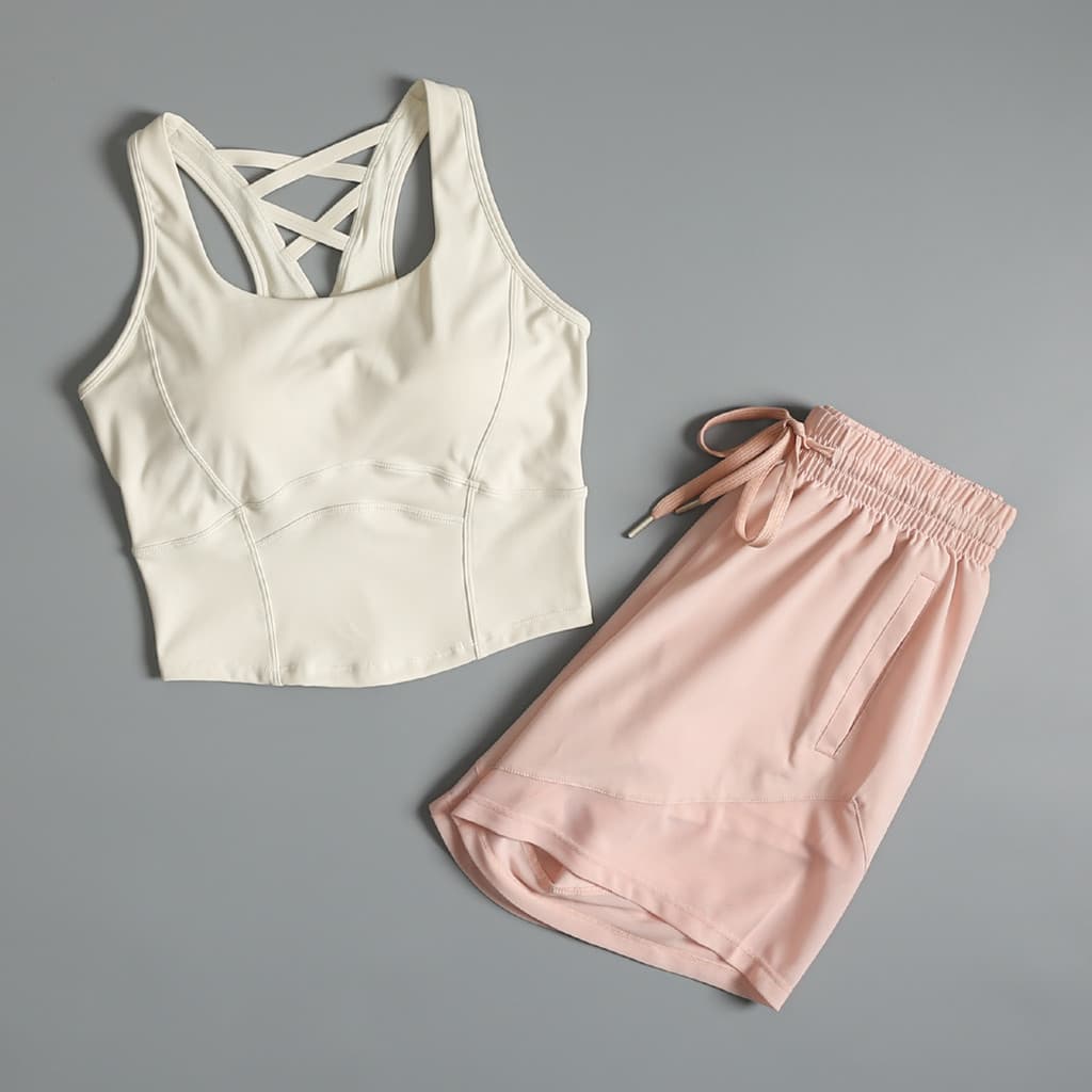 Terno esportivo feminino verão profissional ao ar livre manhã correndo roupas de secagem rápida respirável Pilates Yoga