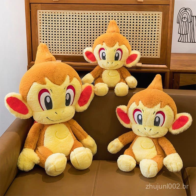 Kawaii Pokemon Chimchar Brinquedo De Pelúcia Boneca Para Crianças Aniversário Presente De Natal Tamanho Grande Bonito An
