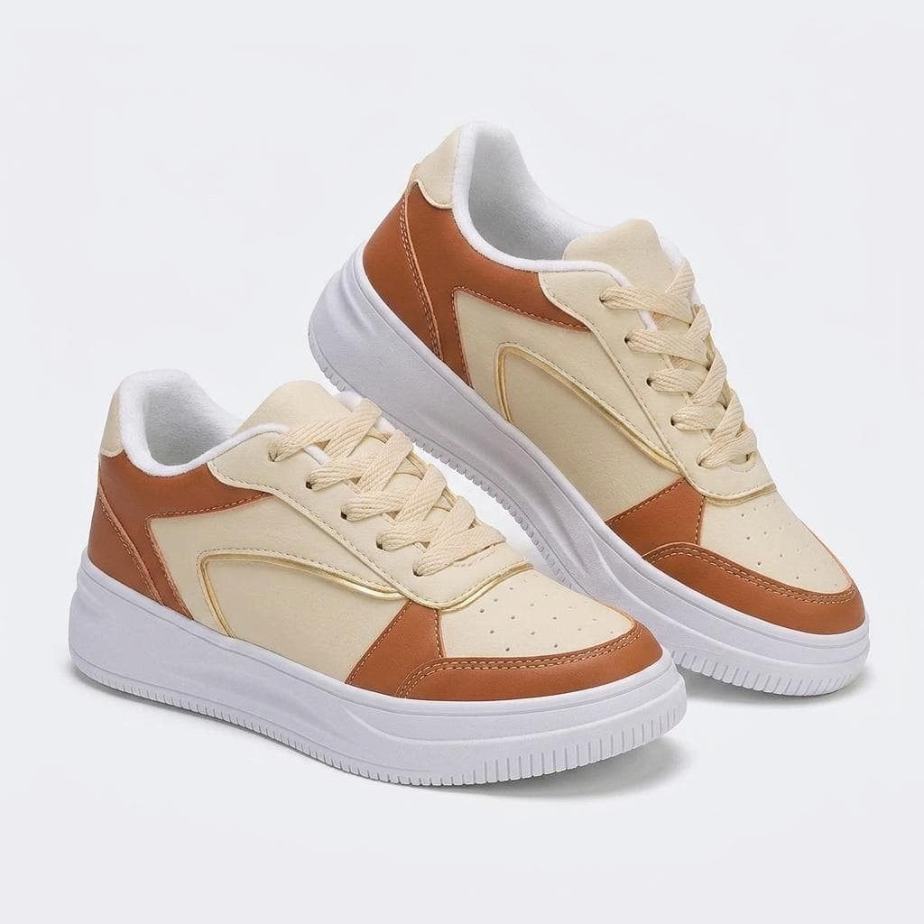 Tênis Chunky Feminino Casual Branco Confortável Macio Uso Diario