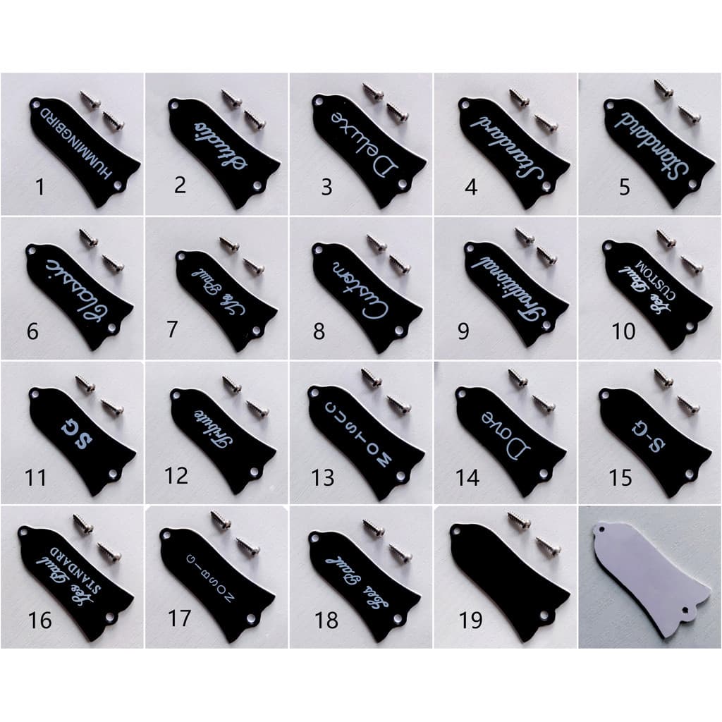 Gibson Truss Rod Cover Plate Peças Padrão De Guitarra Substituição De Preta De 2 Camadas