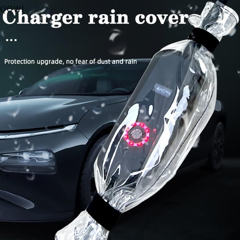 qo Carregador À Prova Dwaterproof Água Capa De Chuva Carro Elétrico Caixa Controle Ddustágua Saco Plug Linha Motor Veícu